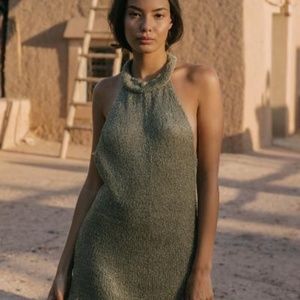 Savannah Morrow Maya Dress Metallic Forest